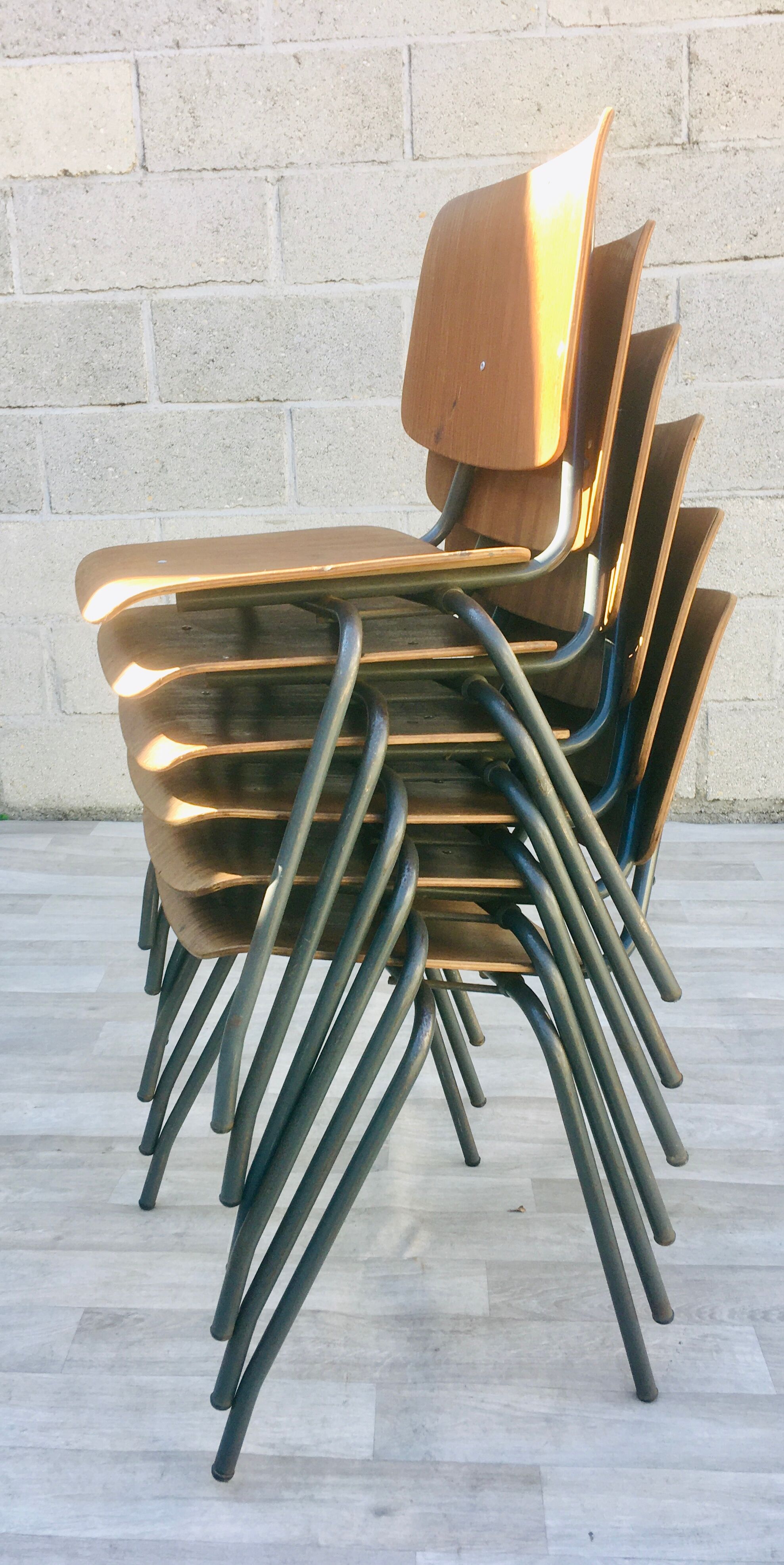 Set of 6 chairs Kho Liang 60s