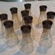 Set of 10 smoked glasses from the 60s/70s