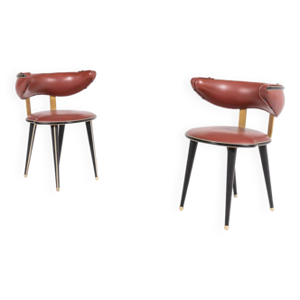 Paire de chaises des années 1960 d'Anonima Castelli, Italie