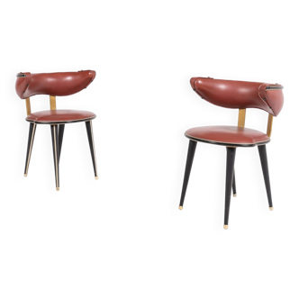 1960’s pair of chairs from Anonima Castelli, Italy