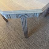 Extendable wooden art deco table for 4 to 8 people