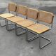 Set of 4 chairs Cesca B32 designed by Marcel Breuer design made in Italy