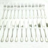 Christofle – 12-piece silver-plated fish cutlery set