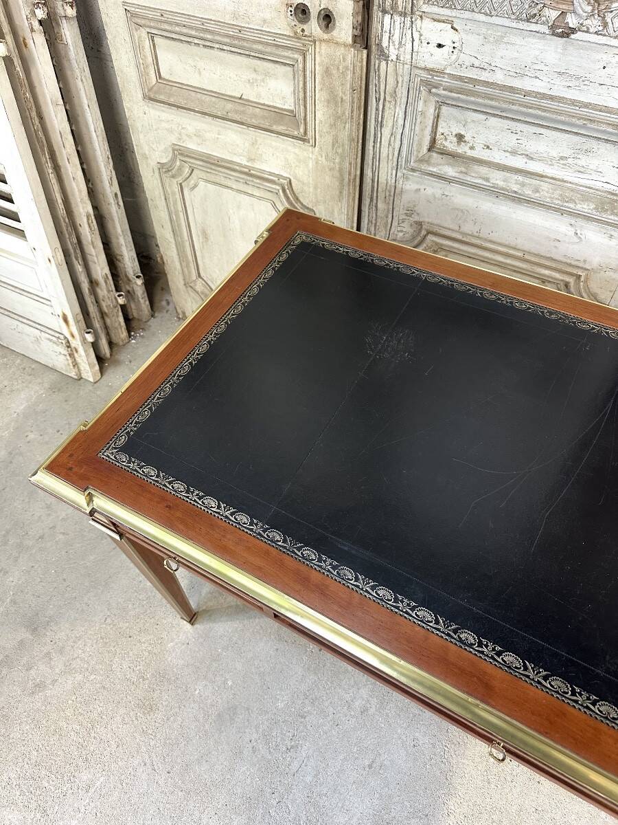 Directoire style flat desk in cherry wood, 20th century.