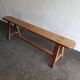 Country-style bench in solid oak