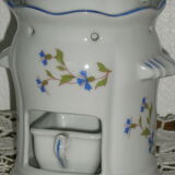 Porcelain tisaniere decor barbeau creation louis lourioux