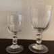 Lot of 8 old glass walking glasses of 2 different sizes