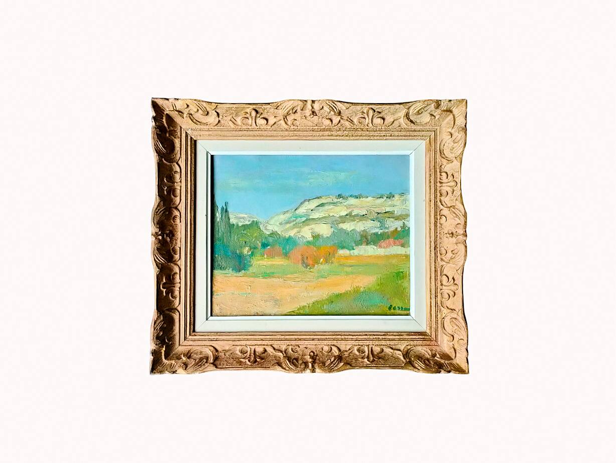 Painting besson (françois, 1904-1987) – hst (oil on canvas) – “les baux, 1969”