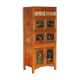 Antique Chinese armoire hand-carved around 1880 with country-style handles.