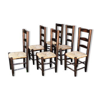 6 chaises 1950