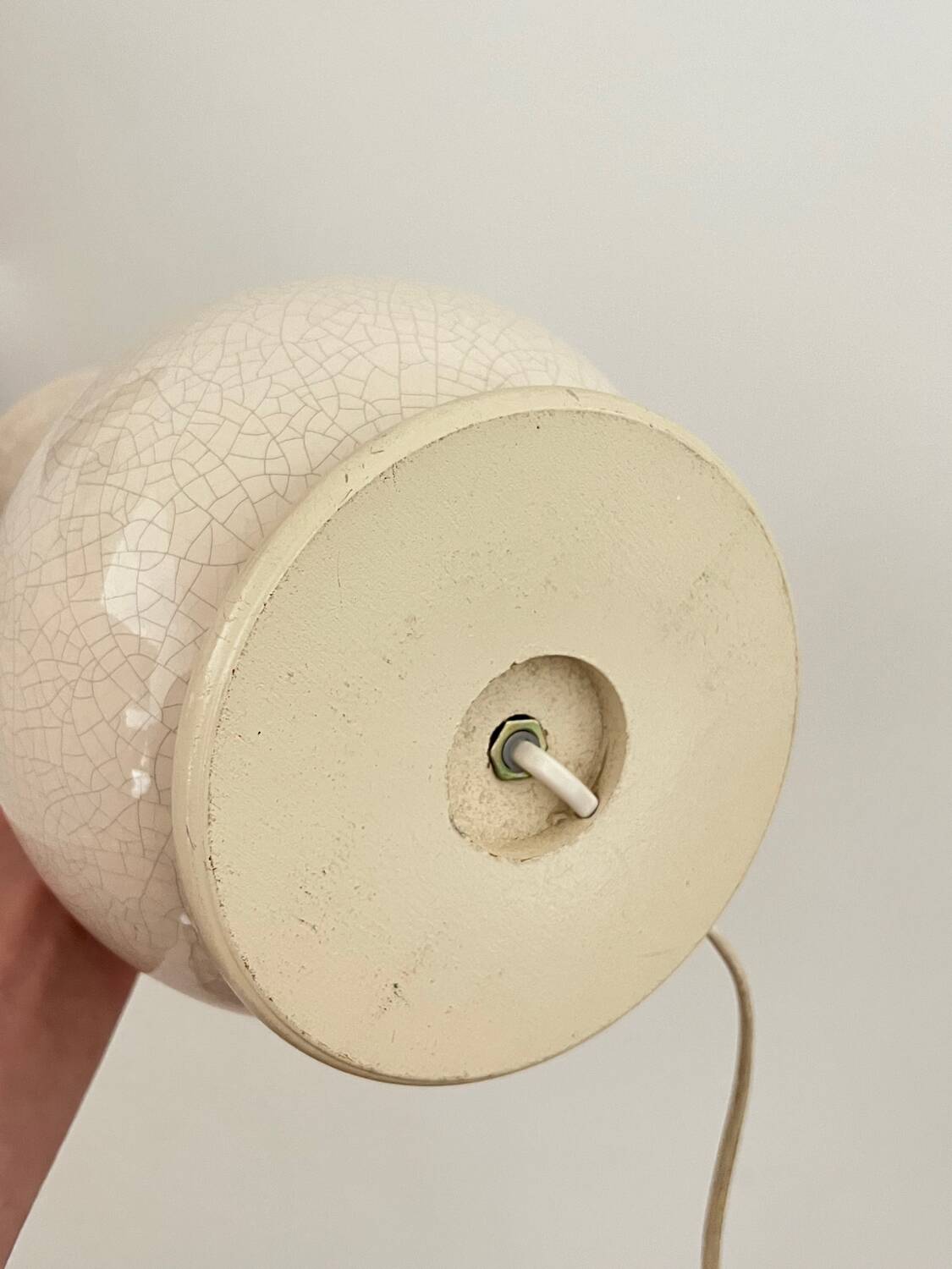 Vintage cracked glazed ceramic lamp – 1970s