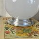Ceiling light or wall light with white opal glass globe, 20 cm, aluminium rose.
