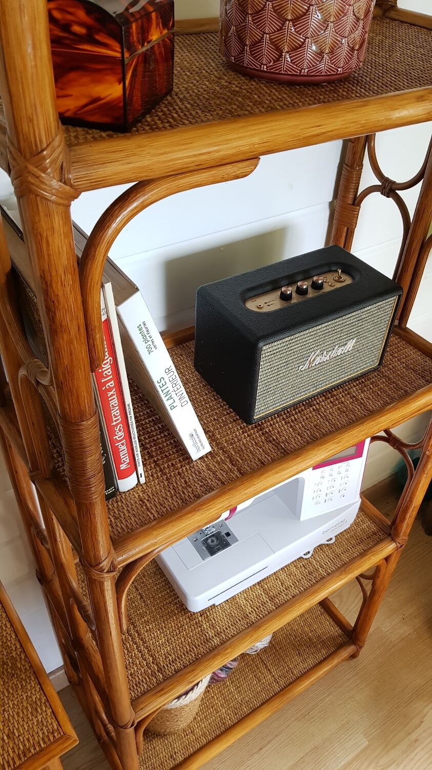 Rattan bookcase shelf