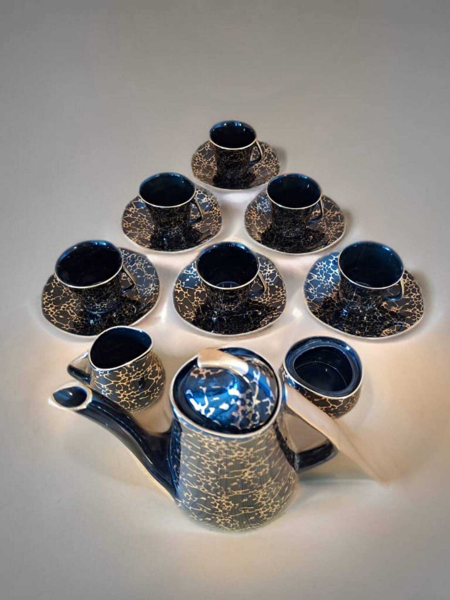 Coffee service IZA by Józef Wrzesień, Polish vintage 1950s