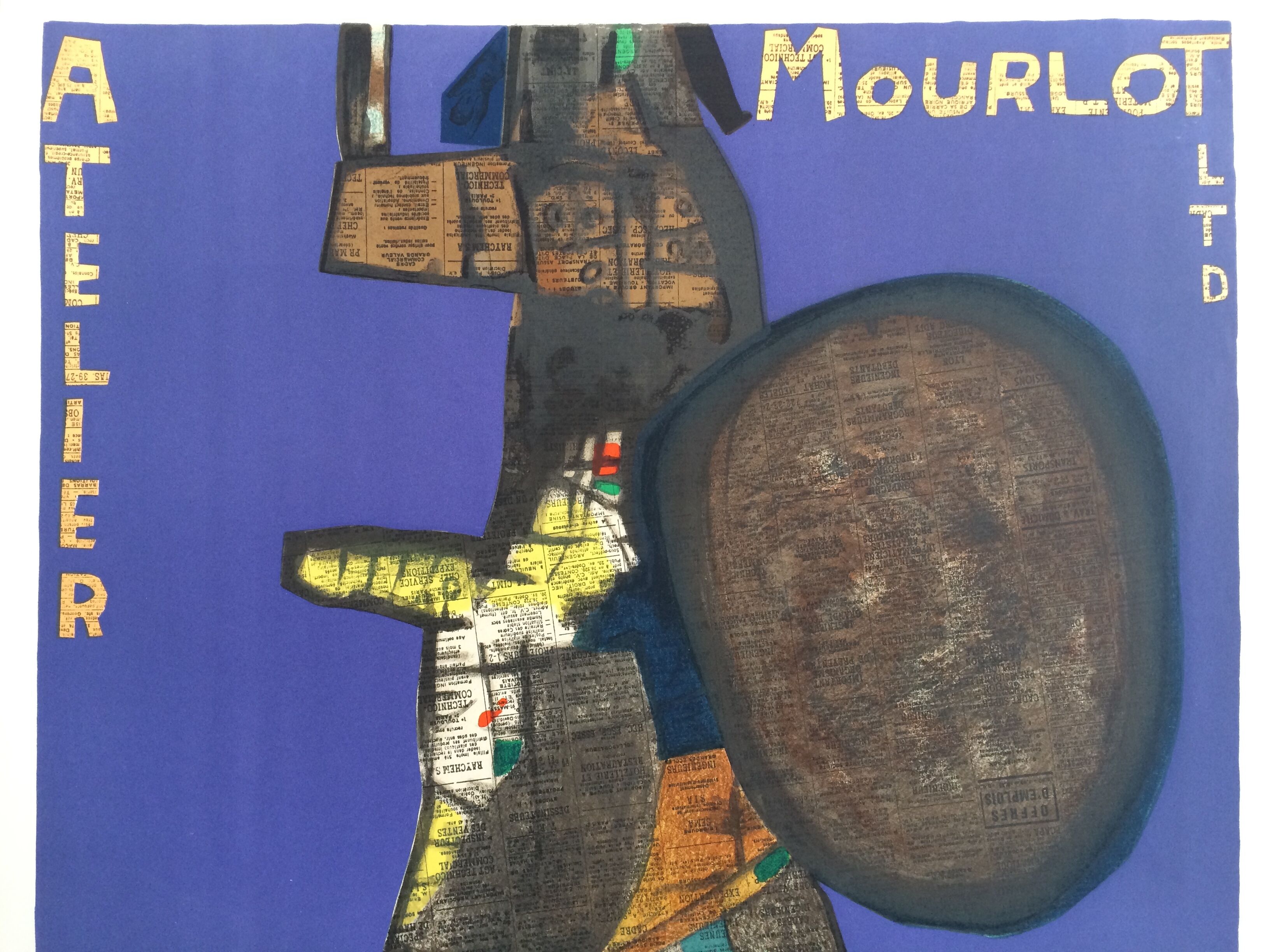 Maurice Esteve "Bank Street" Atelier Mourlot Ltd New York, 1967. Original exhibition poster