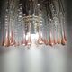 Lustre en cascade de grande taille en verre de Murano rose