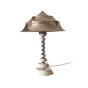 Lampe de table pagode de l'âge spatial, France années 1970