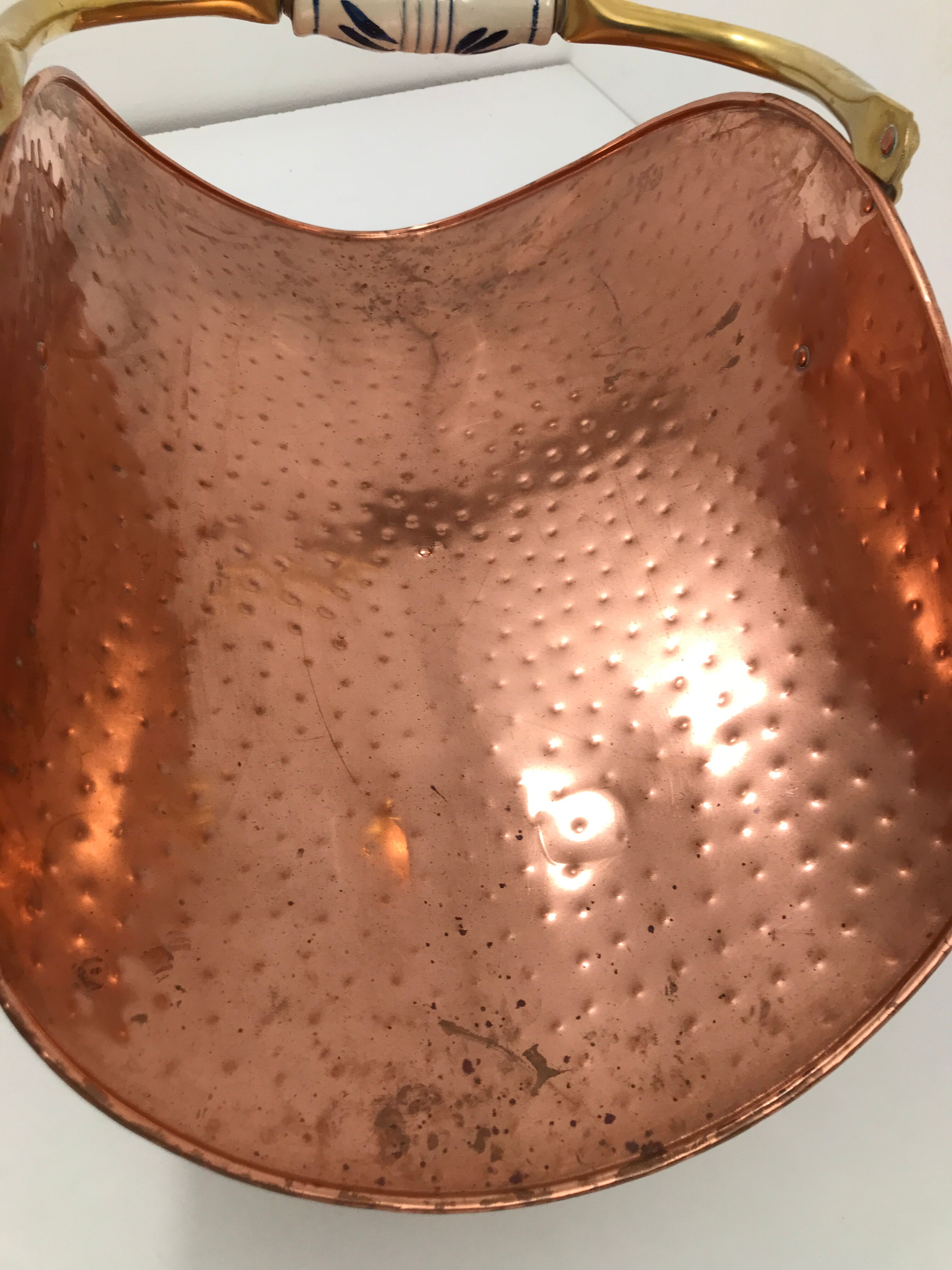 Old vintage copper buche door