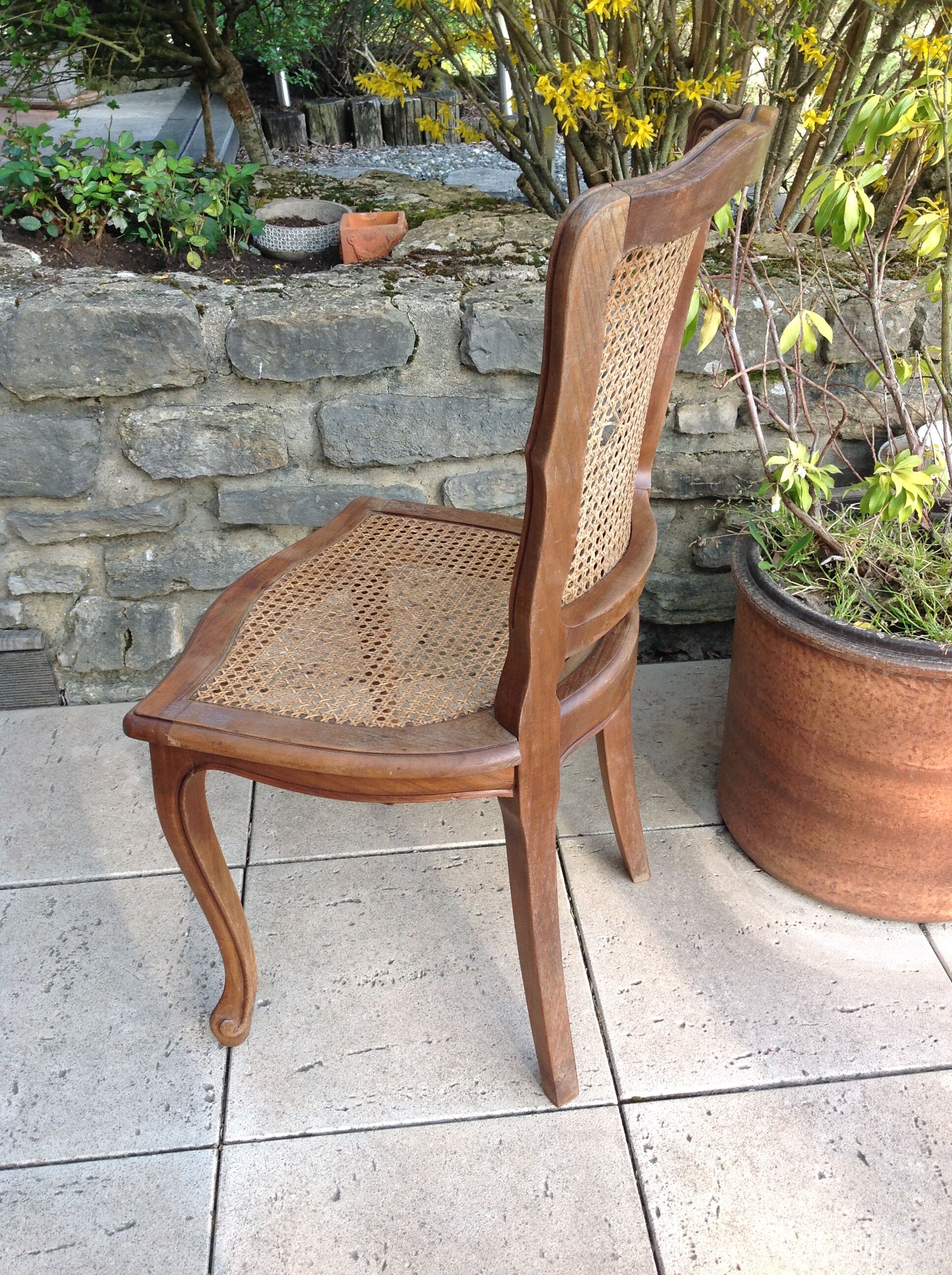 Louis XV style canned chair