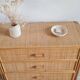 Commode en rotin vintage circa  années 70