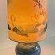 Vintage ceramic and silk ball lamp