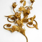 XL 1960s Italian gold-plated wall lamp with four sockets | heigh 80ccm
