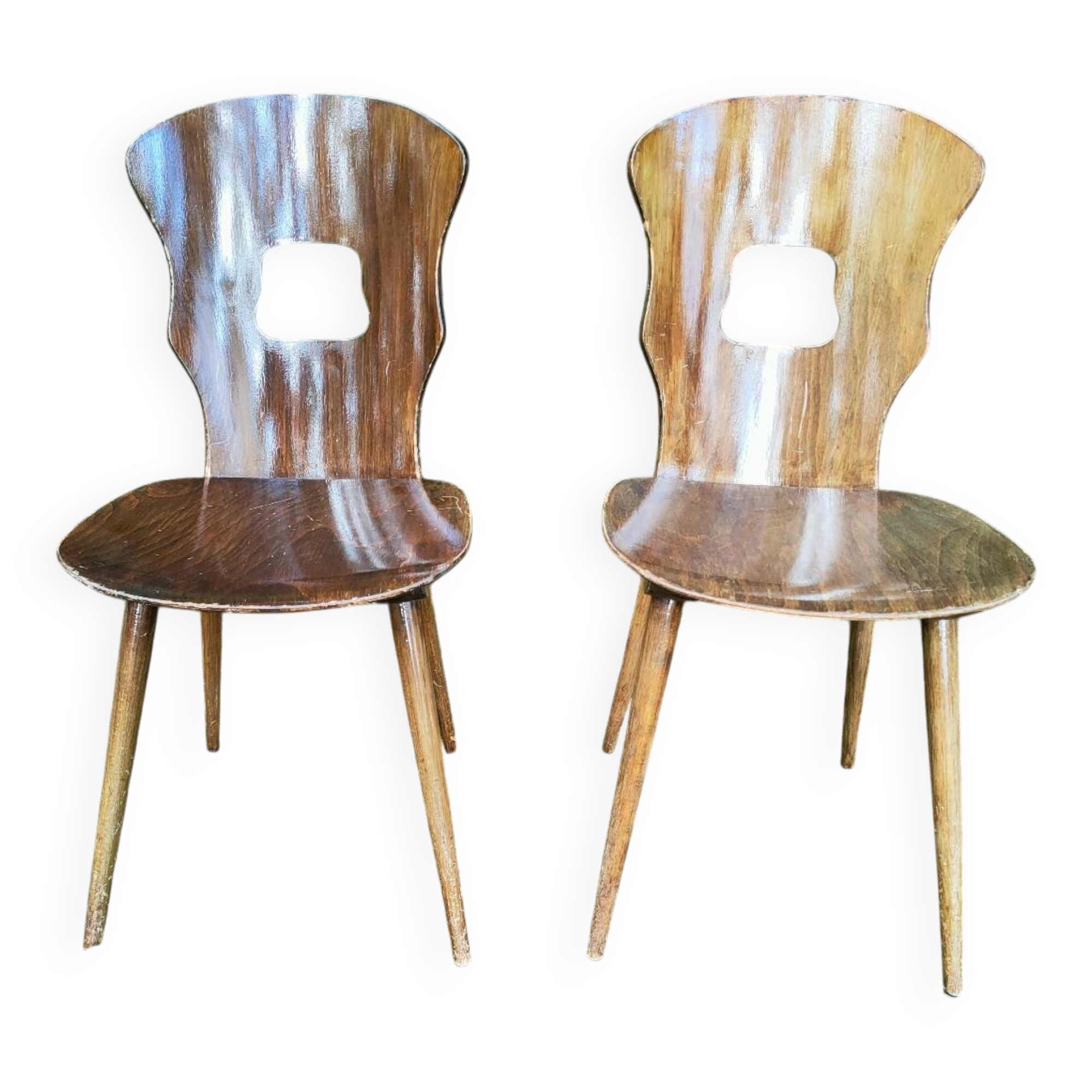 Pair of Baumann Gentiane model chairs