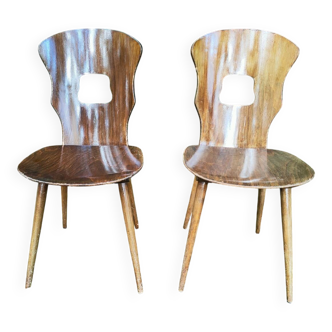 Paire de chaises Baumann modèle Gentiane