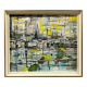 Large oil on canvas a. wurlod view of a port