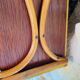 Étagère murale vintage en rotin et bambou avec armoire à portes en verre, 1960s