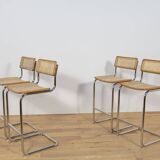 Chrome-Plated Bar Stools Typ Cesca, Italy, 1970s