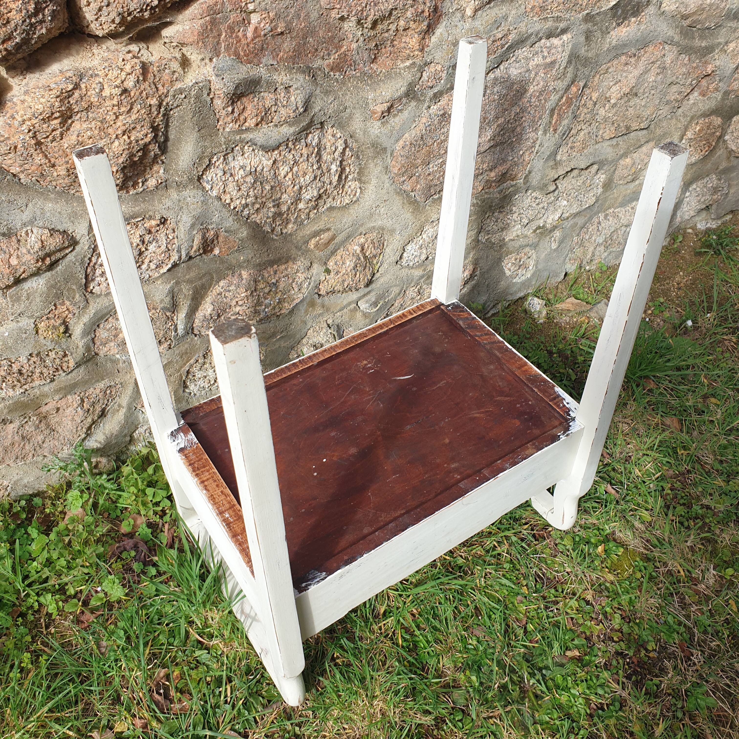 Vintage piano stool with storage