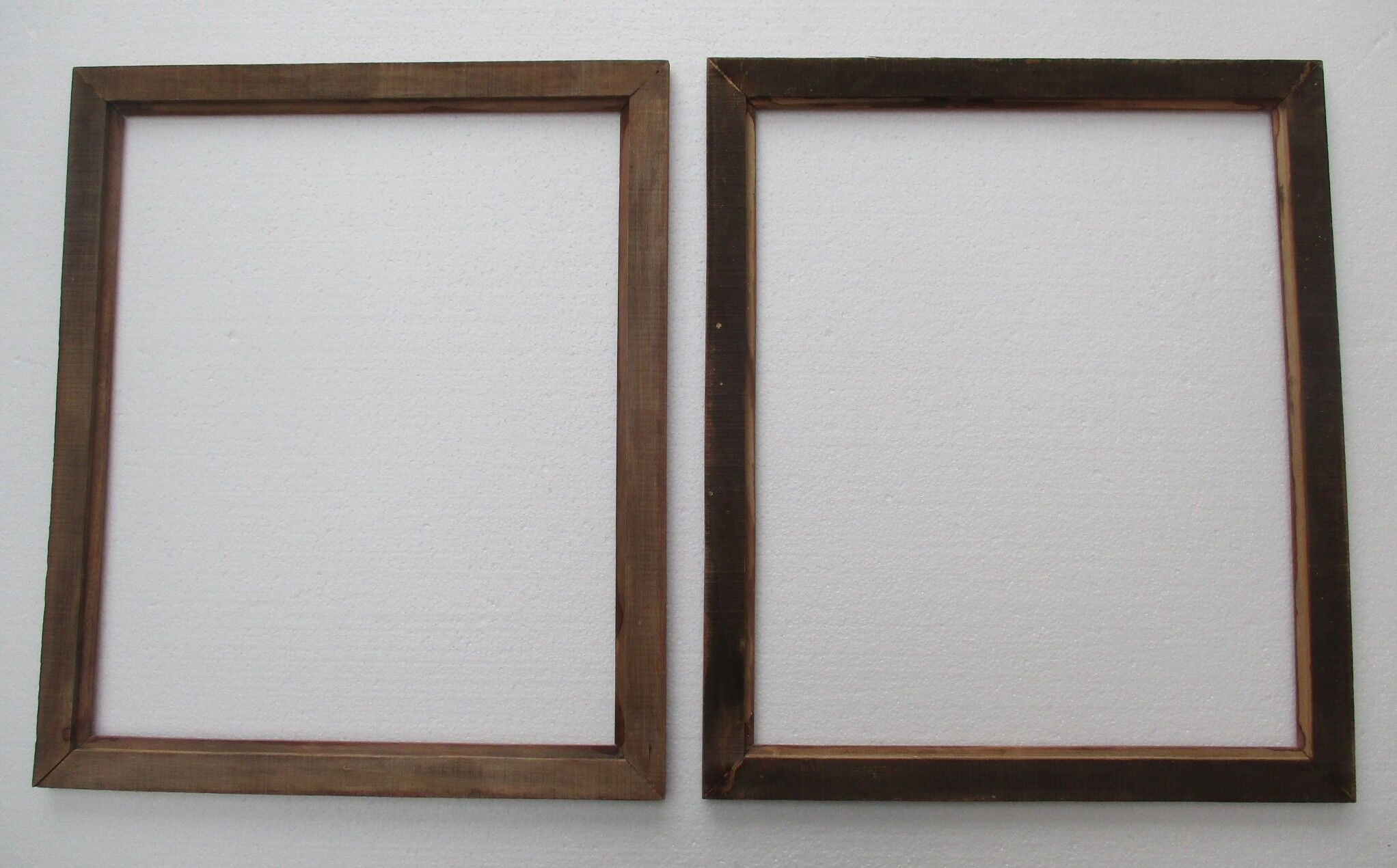 Pair of old wooden frames, oves decoration