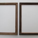 Pair of old wooden frames, oves decoration