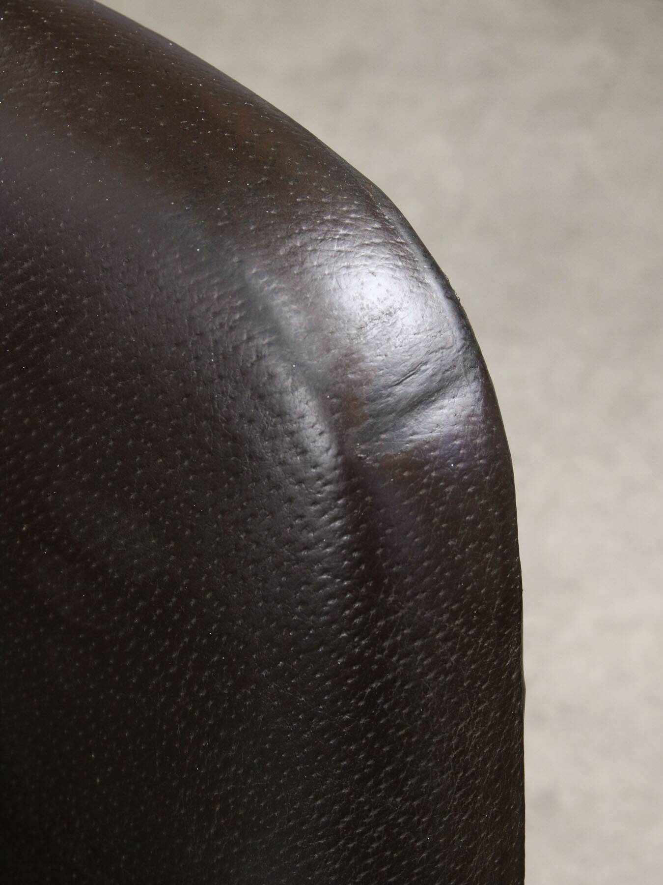 Italian Vintage Chocolate Brown Leather Office Chair