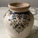 Old mustard pot with floral decoration Digoin