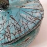 Raku-style handcrafted ceramic box