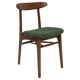 Mid Century Chair in Green Bouclé, Walnut Wood, Rajmund Halas, Poland, 1960s