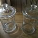 Lot de 2 bocaux en verre anciens