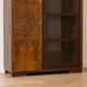 Antique Art Deco display cabinet in wood and walnut veneer.