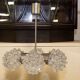 Suspension with six glass Lampshade cut, 60 years