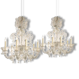 Tall Classical Murano Glass Chandelier -