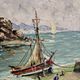 Charles vaniscotte: oil painting on canvas / port in brittany