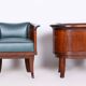 Czech Art Deco Armchairs in Oak by F. and H. Gessner, 1920s, Set of 2
