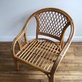 Rattan and wicker sofa and armchair