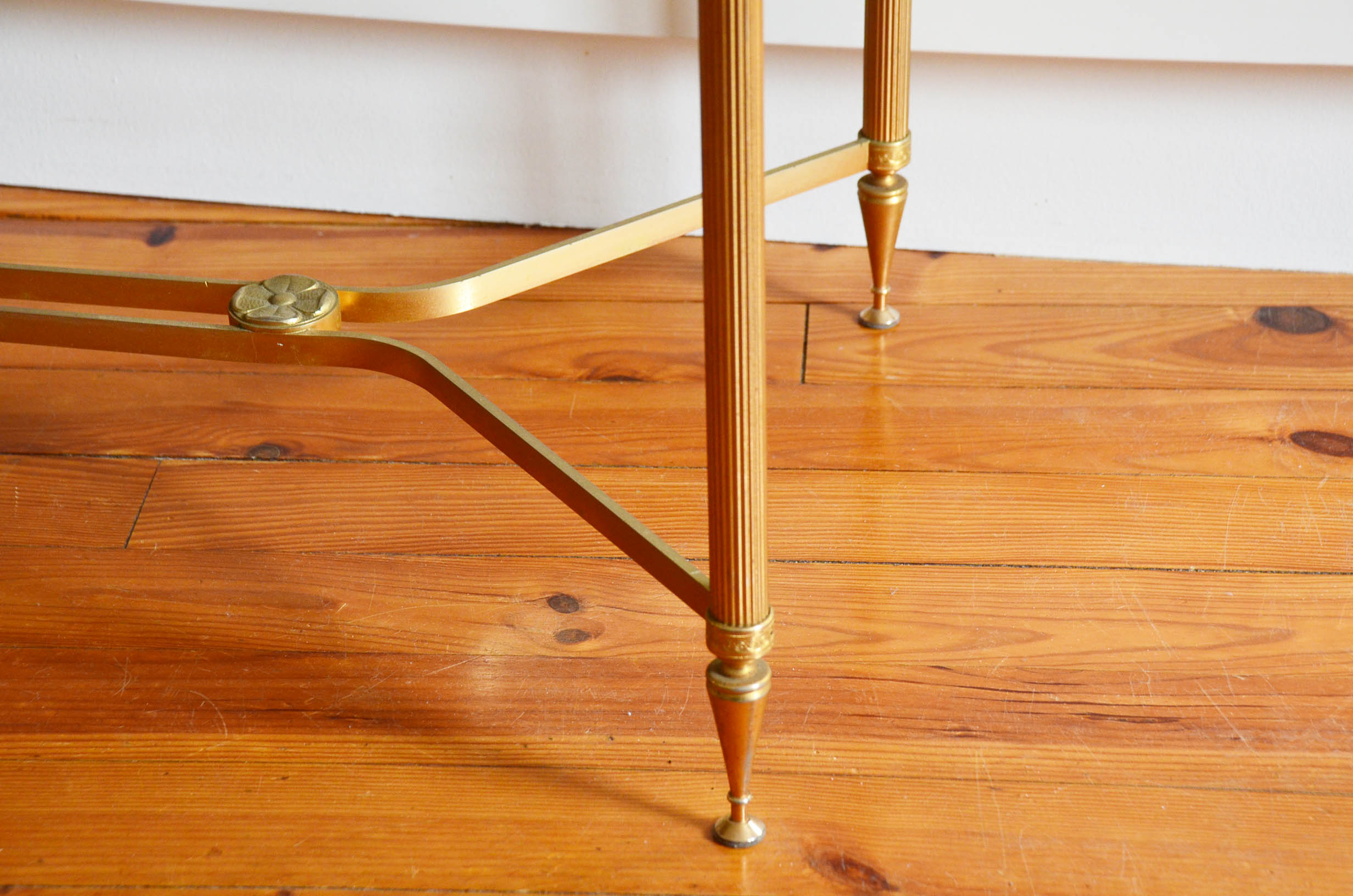 60s green marble coffee table in neoclassical style