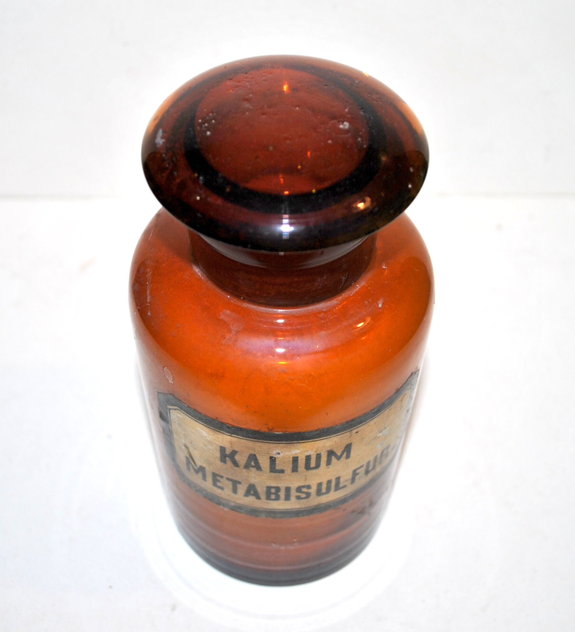 Set of 4 old brown glass apothecary bottles - Lab pharmacy bottle