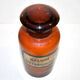 Set of 4 old brown glass apothecary bottles - Lab pharmacy bottle