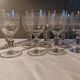 Verres anciens gravés - 6 eau - 6 vin - 6 apéritif