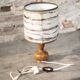 Vintage table lamp, vintage lamp, wooden base lamp with shade.